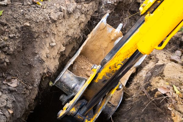 Downspout Trenching in Lodi